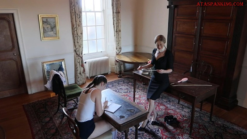British schoolgirls, happy and caned