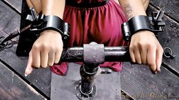 Redhead ebony slut gets her mouth fucked