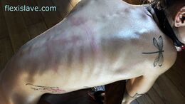 Super Skinny Fitness Pornstar Adelle Unicorn tied to a chair and harshly whipped from backside