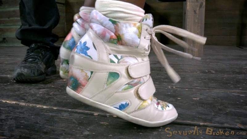 Black patriotic slut with a slender body mouth and pussy raped