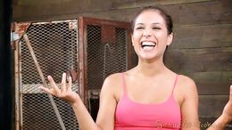 Extreme skullfuck for a bound abducted Latina Jynx Maze