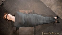 Wrapped like a mummy girl can only suck