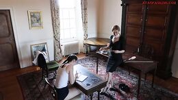 British schoolgirls, happy and caned