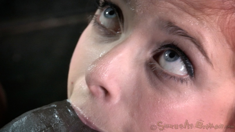 Big black fucker nicely face-fucked a slutty white bitch