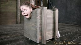 Fully cuffed sub girl blacked by dirty master