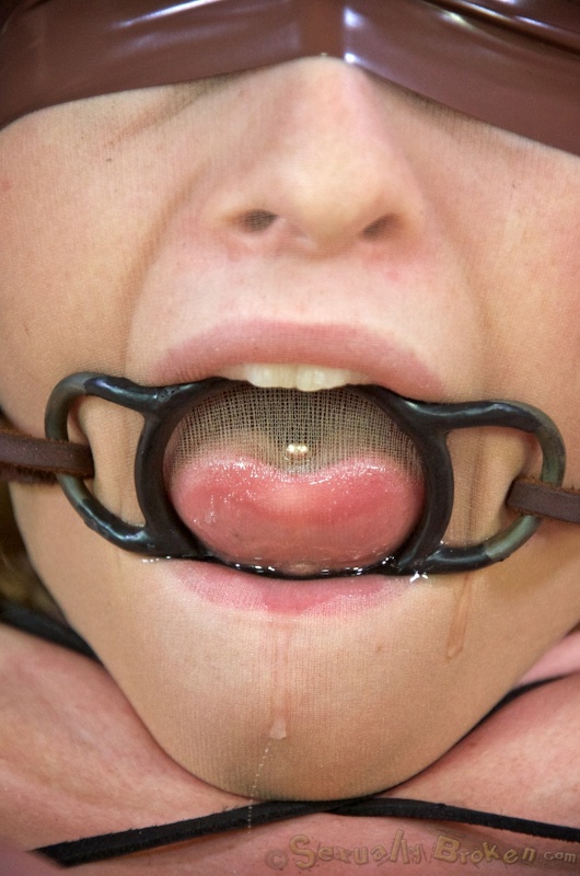 Hard pussy fucking for a bound teen blonde