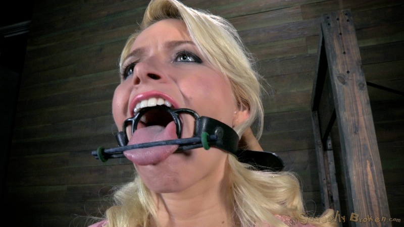 Awesome oral domination in the basement with a busty blonde